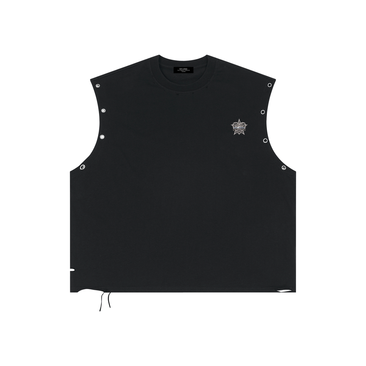Distressed Grommet Eyelet Tank Top