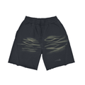 Vintage Washed Tiger Stripes Short Pants
