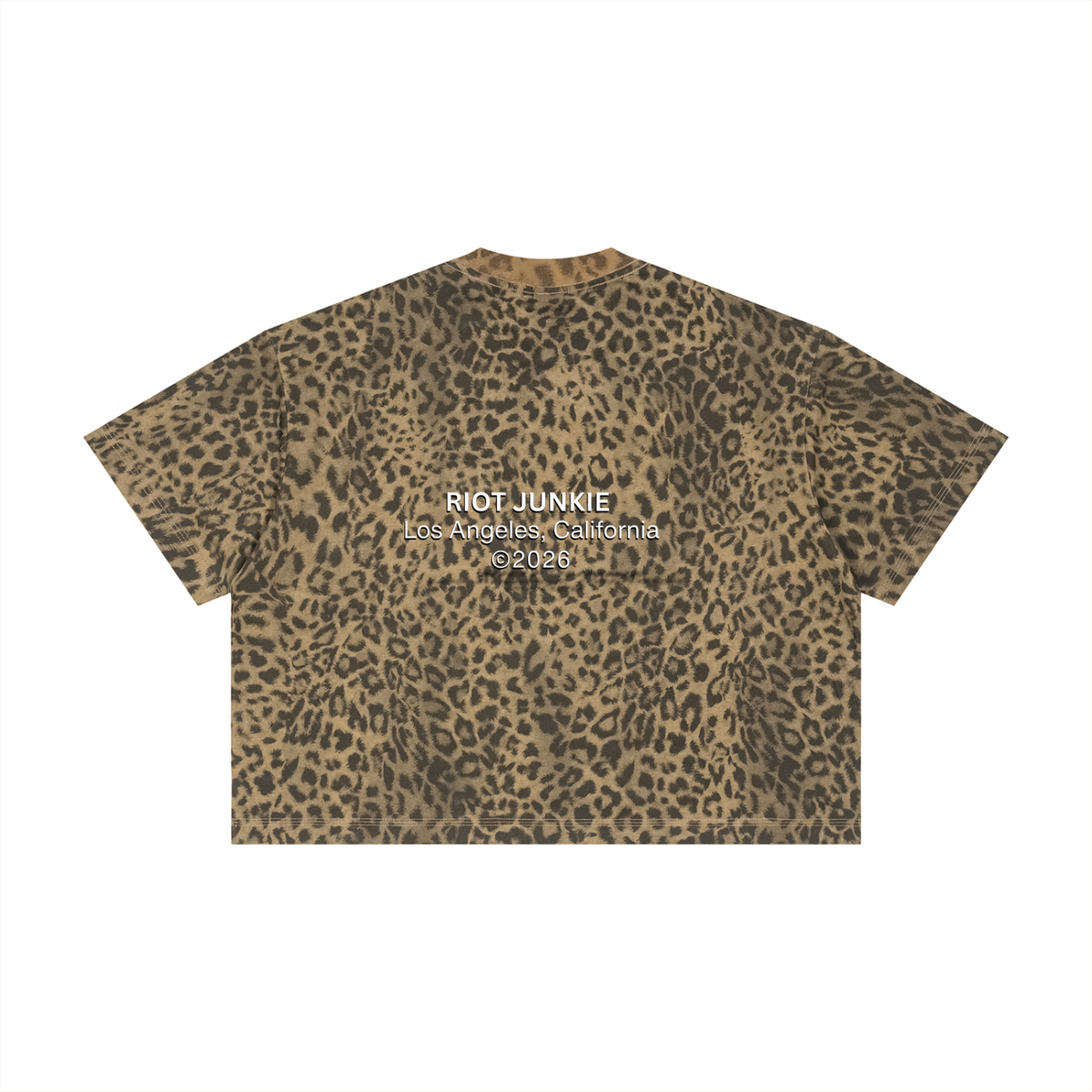 Unisex Leopard Print Boxy T-Shirt