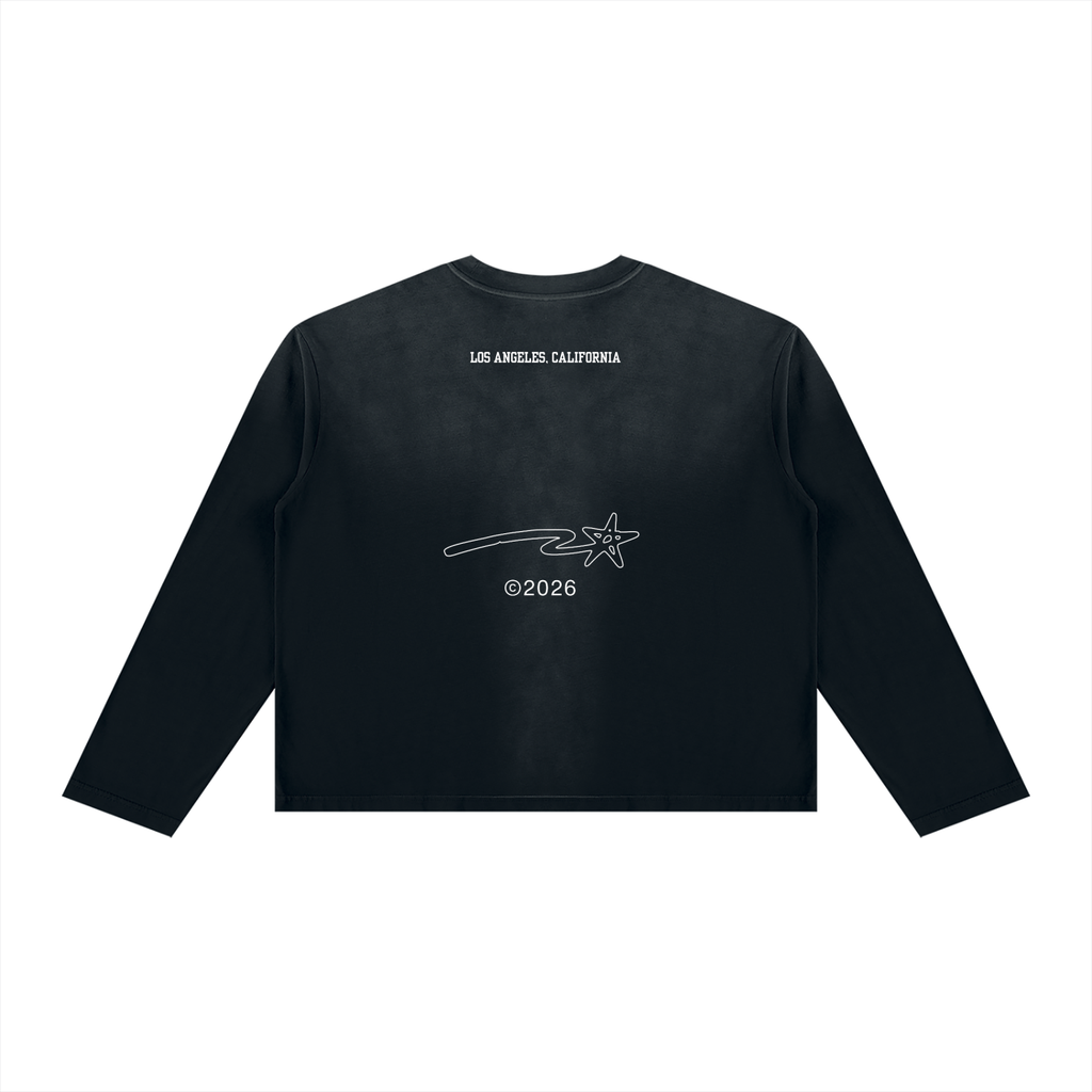 Unisex Sunfade Boxy Long Sleeve T-Shirt