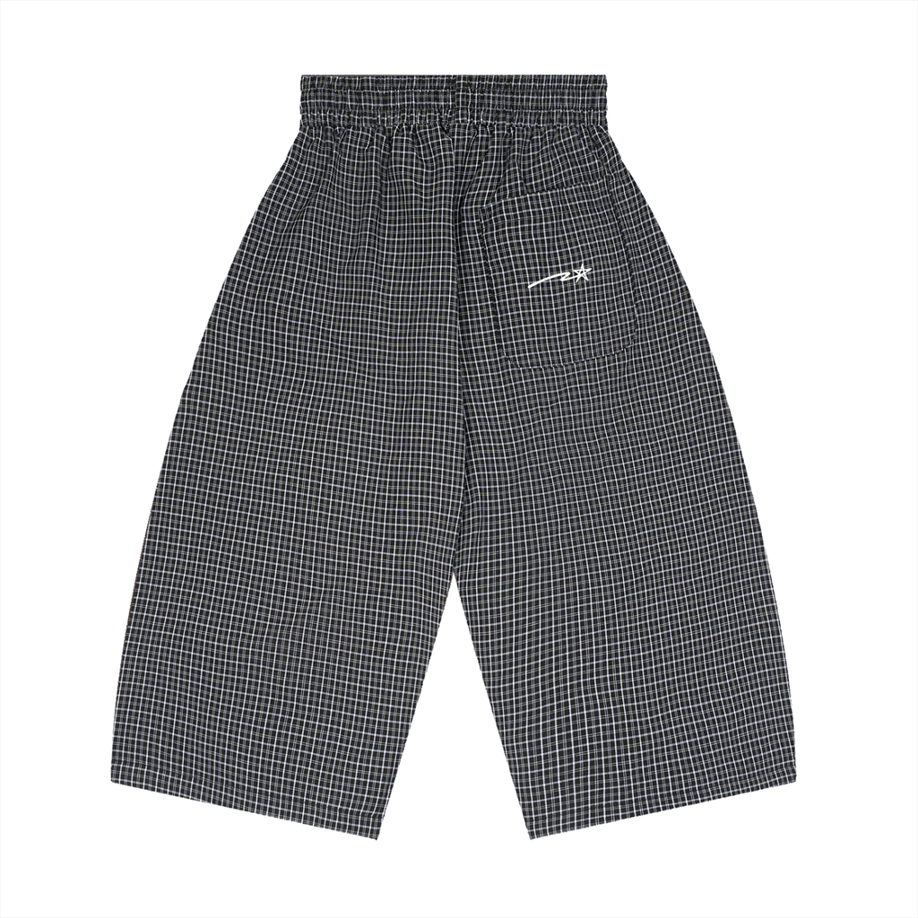 Unisex Plaid Loose Capri Shorts