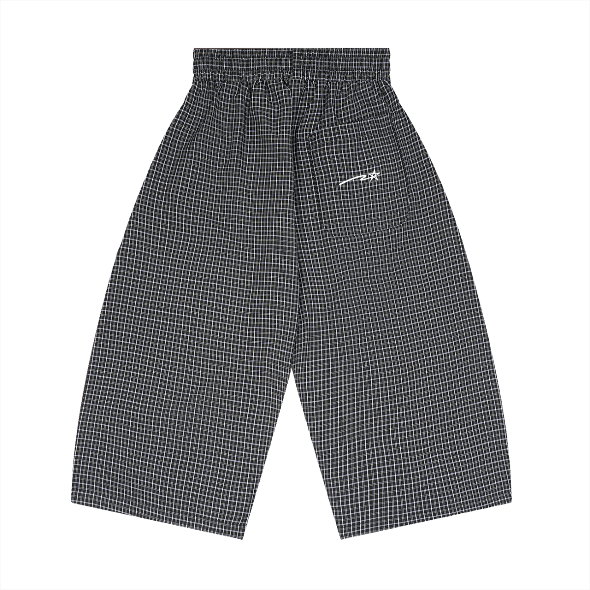 Unisex Plaid Loose Capri Shorts