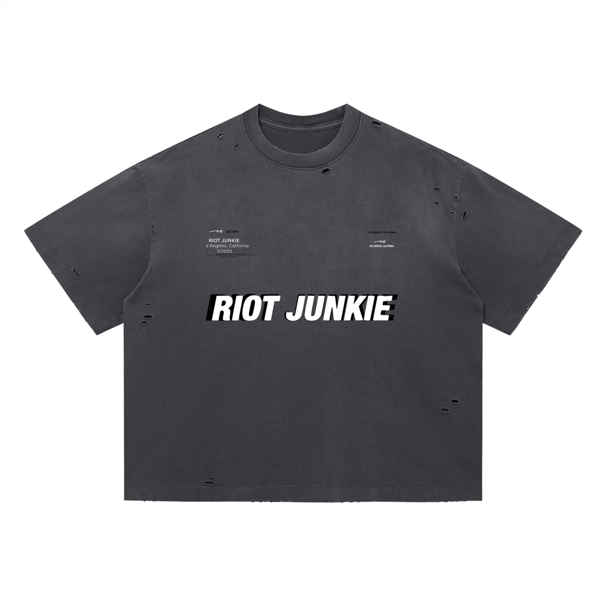 Vintage Washed Distressed Boxy Oversized T-Shirt