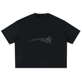Washed Rolled Hem Half Sleeve T-Shirt