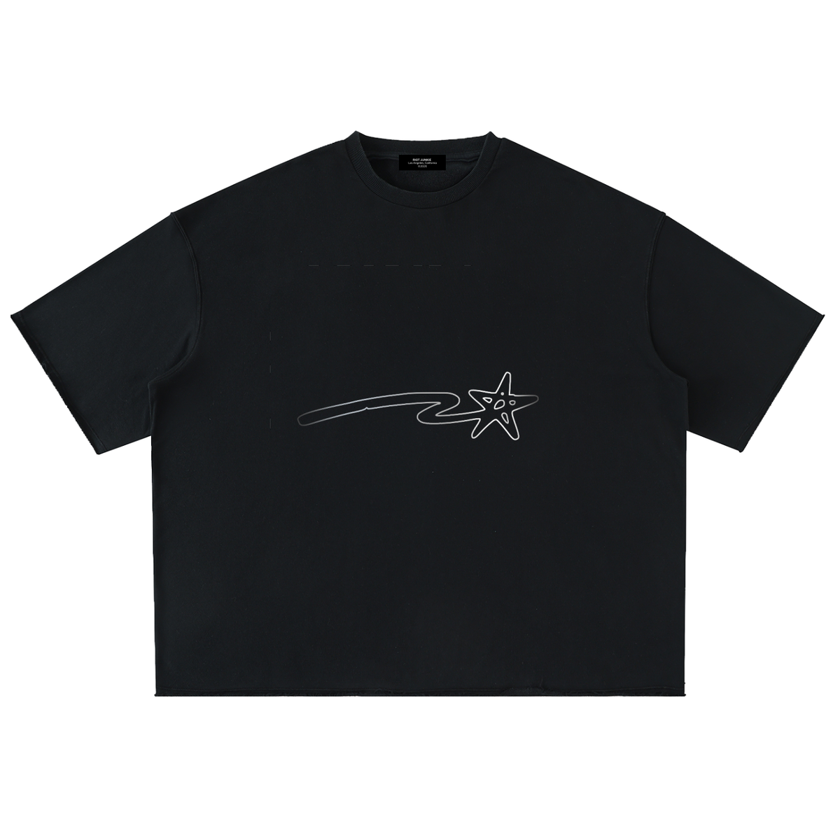 Washed Rolled Hem Half Sleeve T-Shirt
