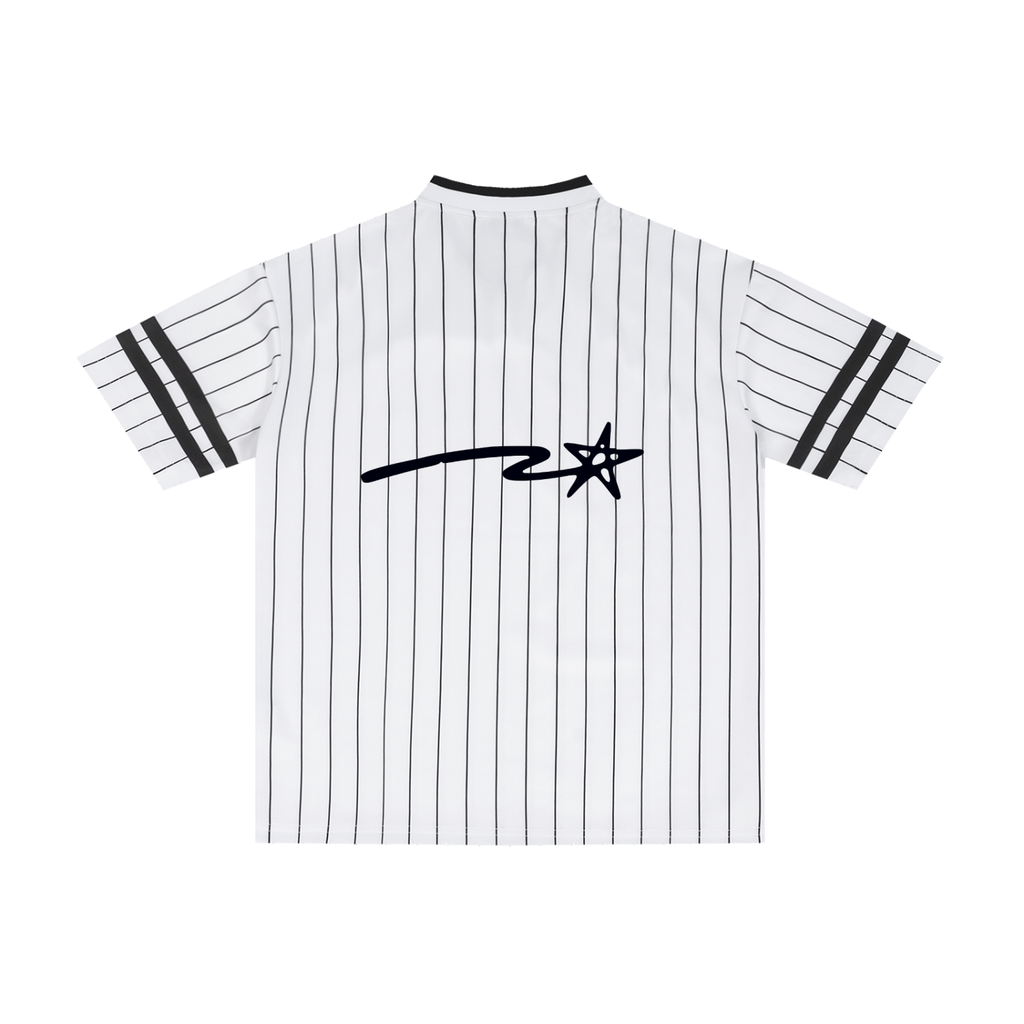 Unisex Striped Loose V-Neck T-Shirt