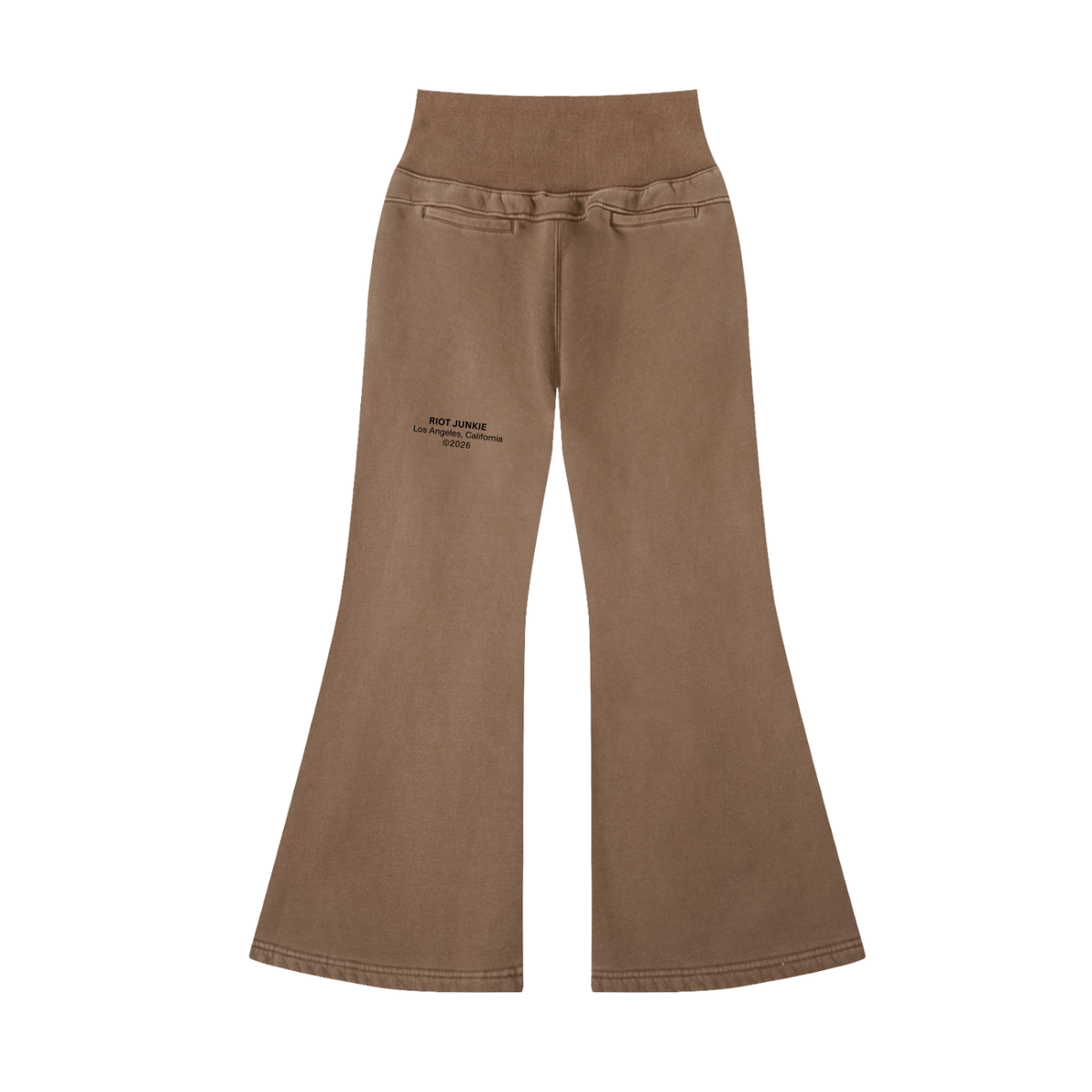 Vintage Washed Flared Fleece Pants
