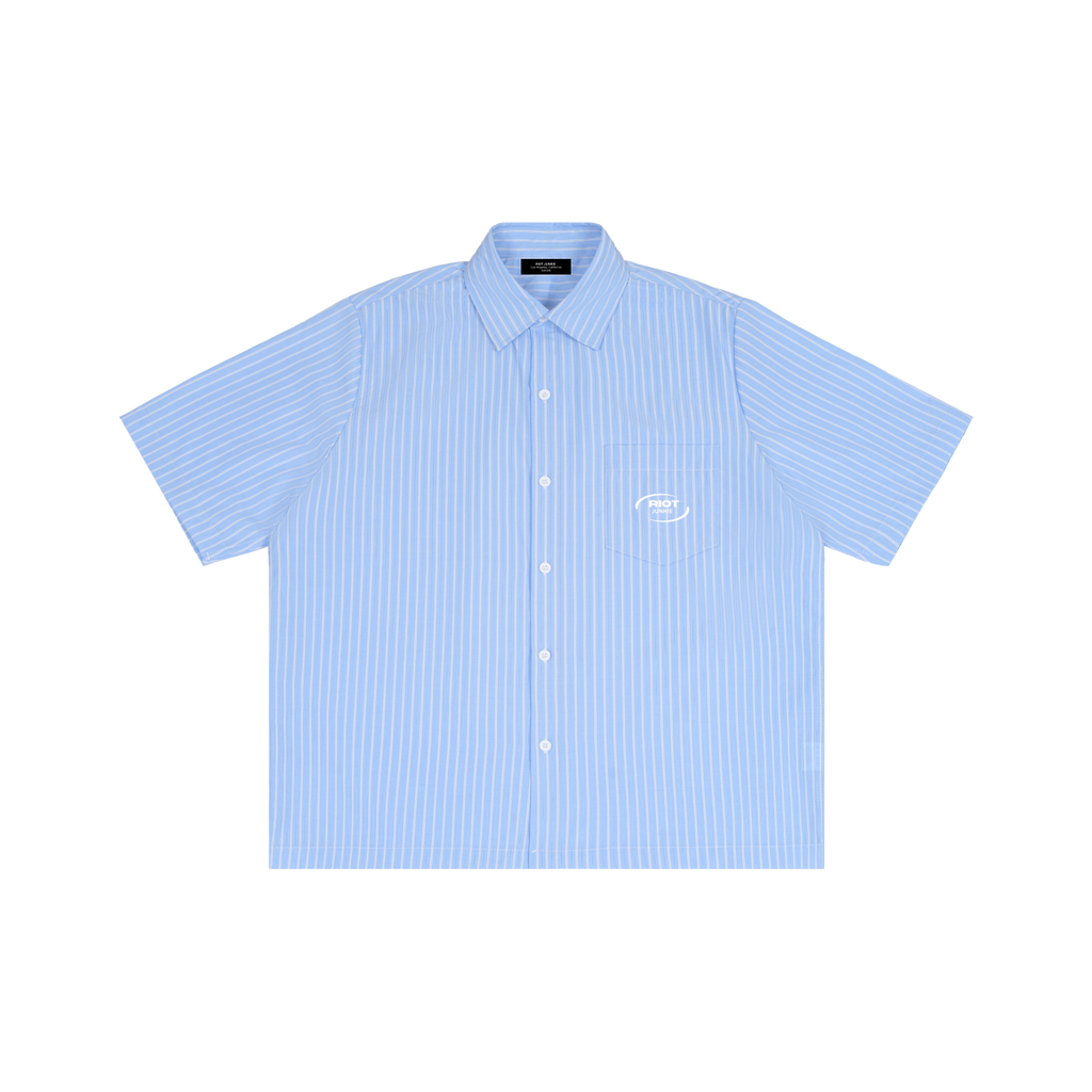 Striped Boxy Short Sleeve Shirt
