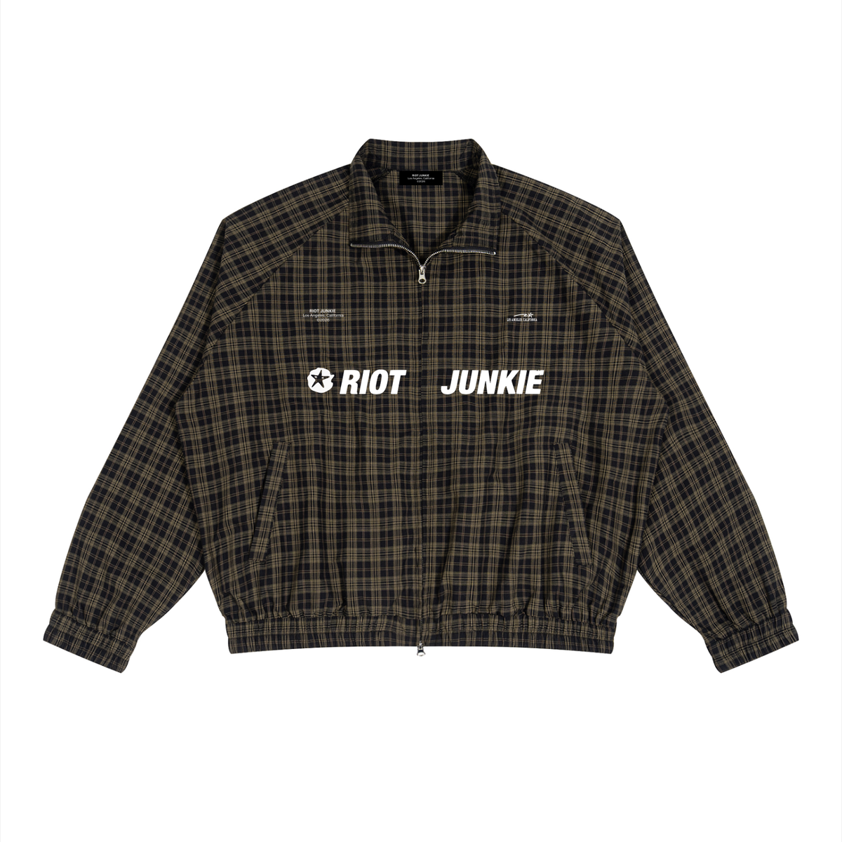 Unisex Plaid Full-Zip Track Jacket