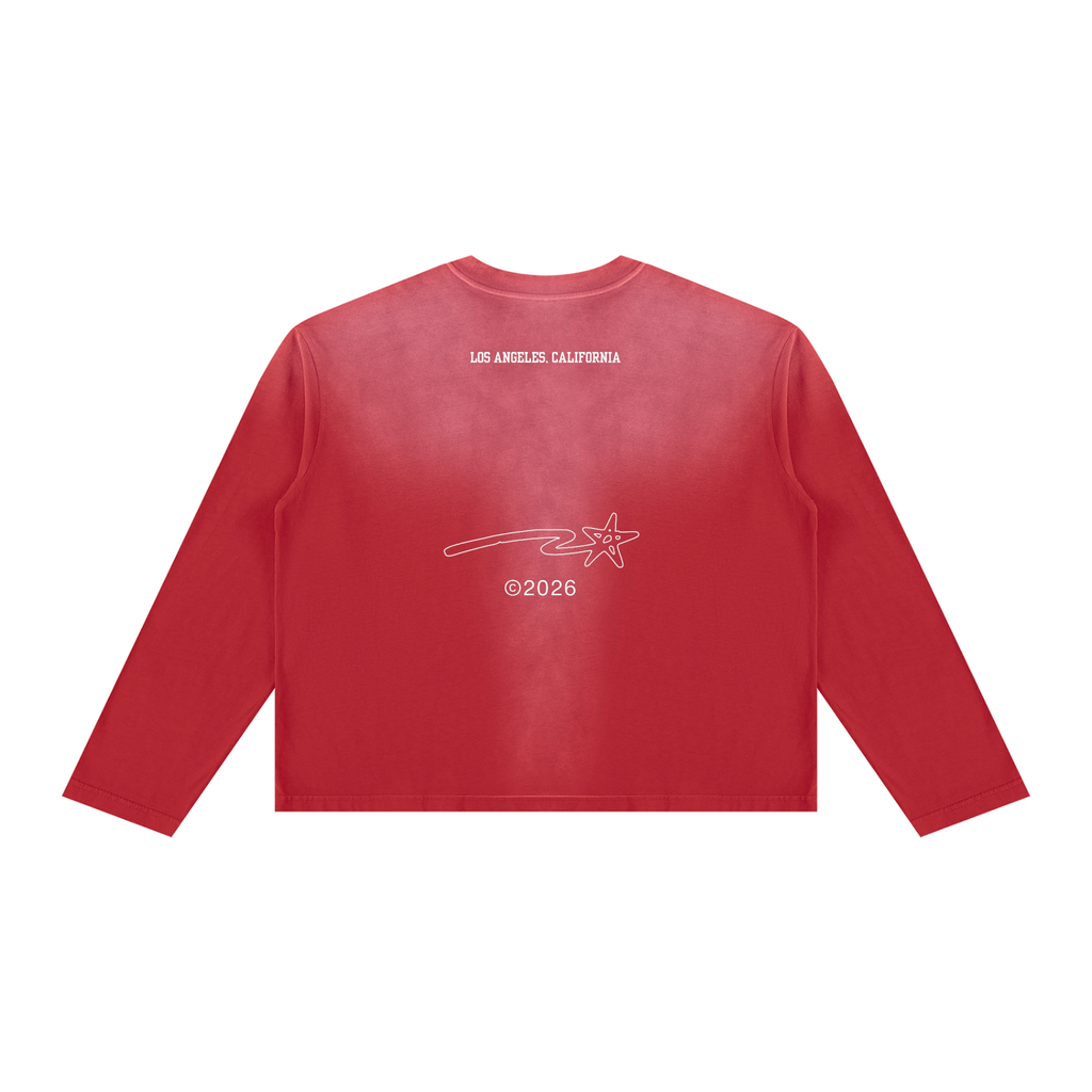 Unisex Sunfade Boxy Long Sleeve T-Shirt