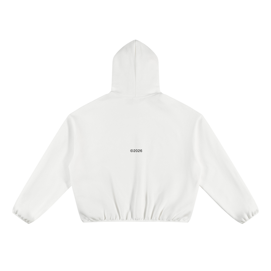 Unisex Boxy Piping Fleece Hoodie
