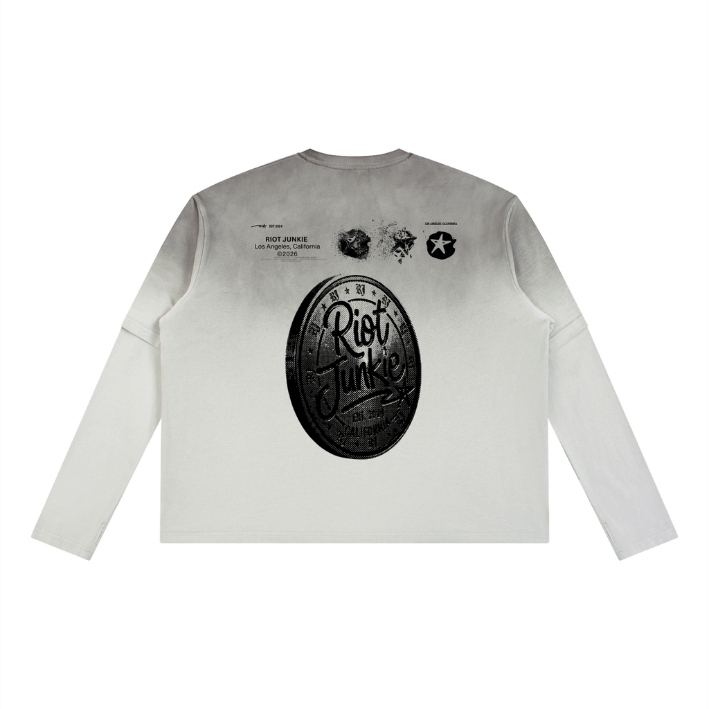 Unisex Vintage Wash Layered T-Shirt