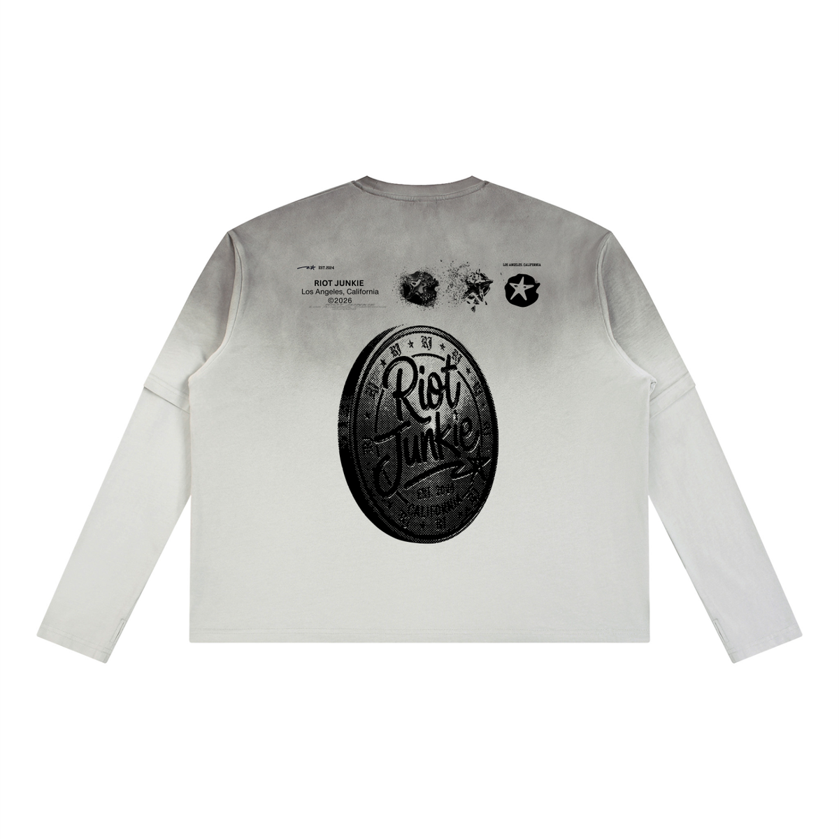 Unisex Vintage Wash Layered T-Shirt