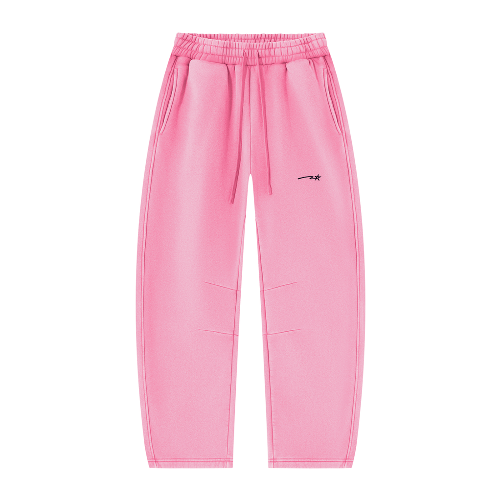 Unisex Vintage Wash Barrel Leg Fleece Sweatpants