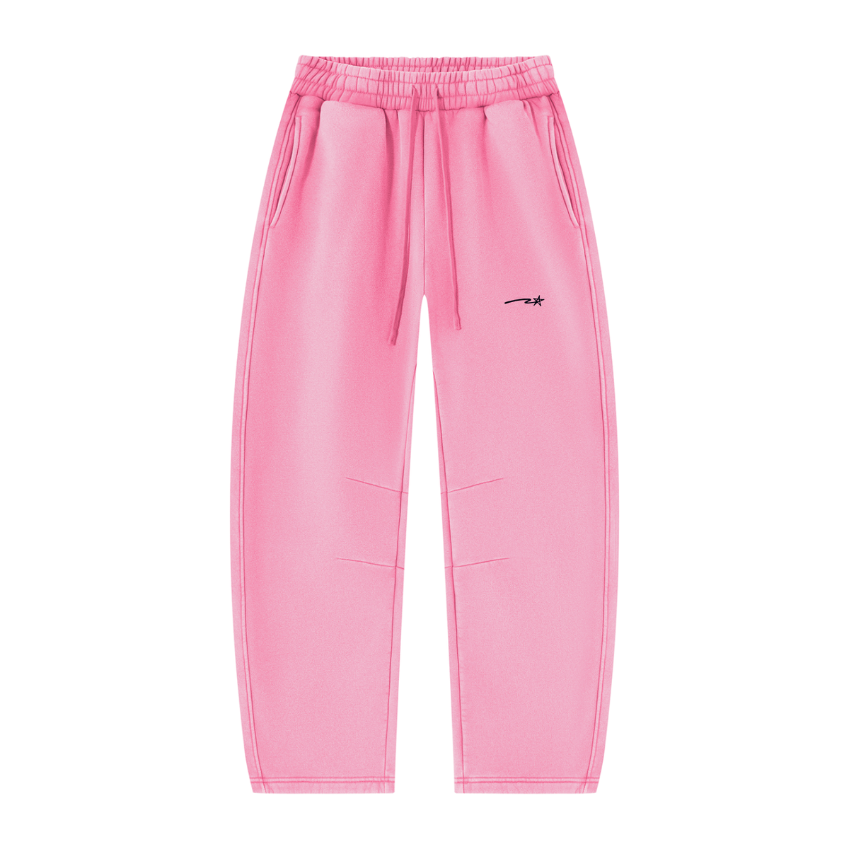 Unisex Vintage Wash Barrel Leg Fleece Sweatpants