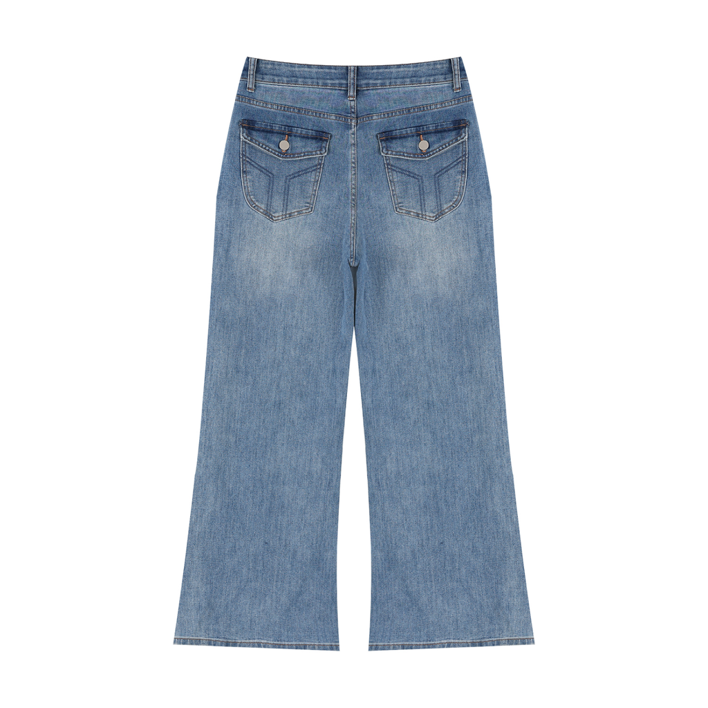 Women's Vintage Wash Flared Leg Jeans