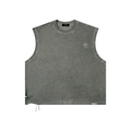 Distressed Grommet Eyelet Tank Top