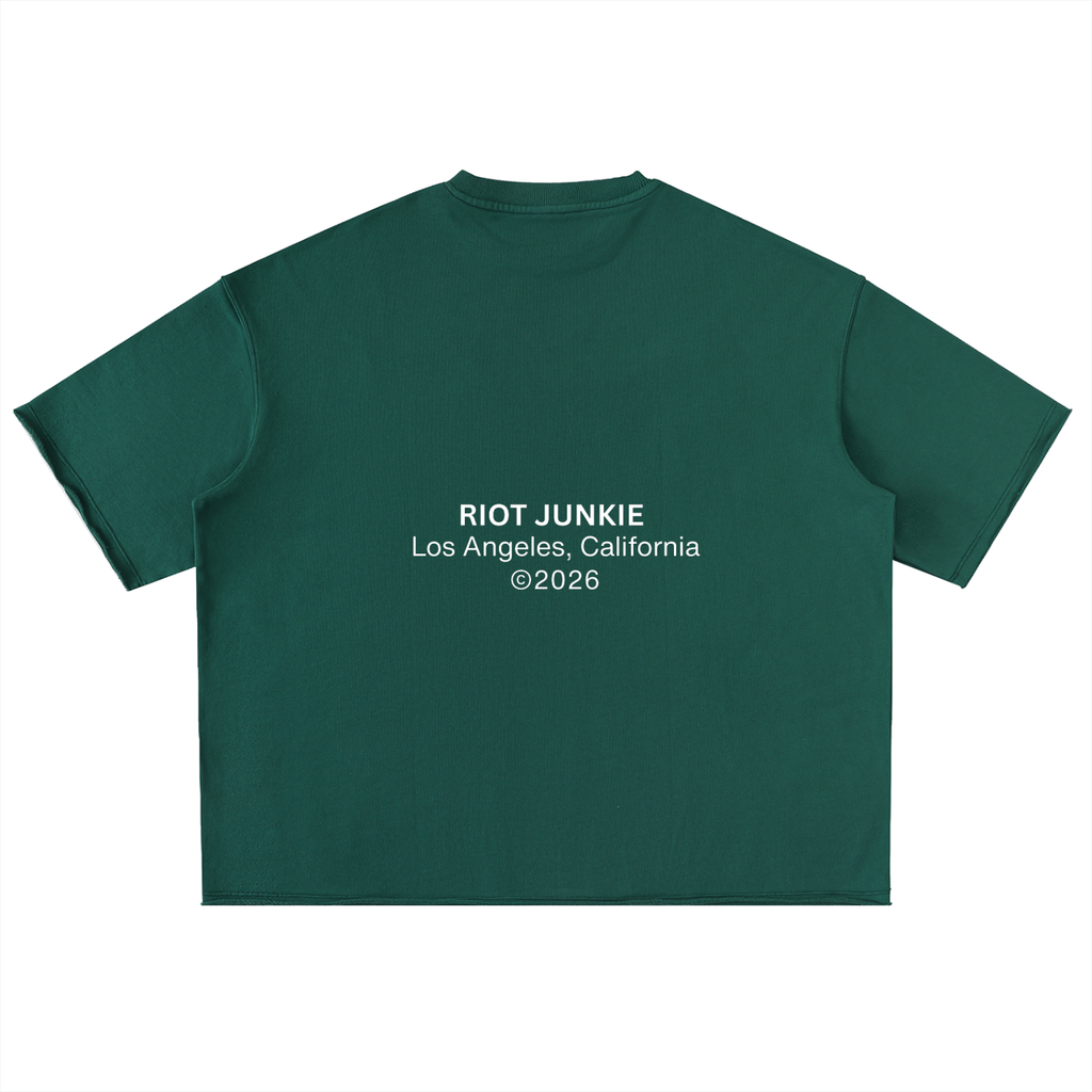 Washed Rolled Hem Half Sleeve T-Shirt