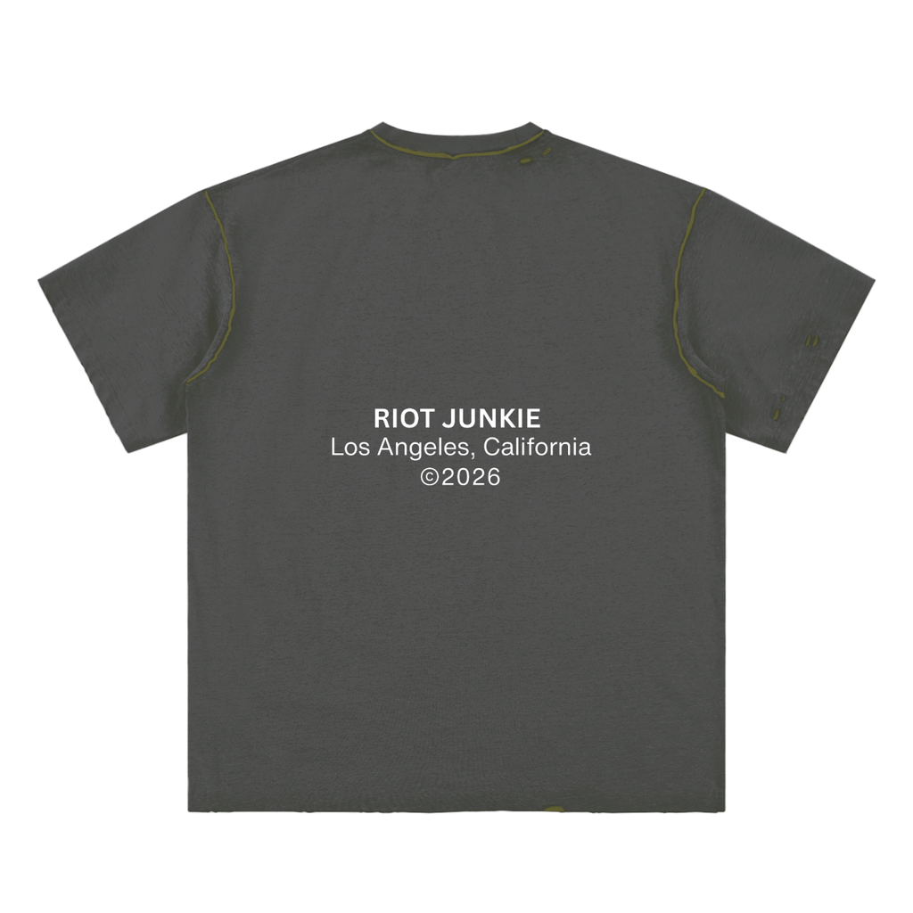 Hand-frayed Reversible T-shirt