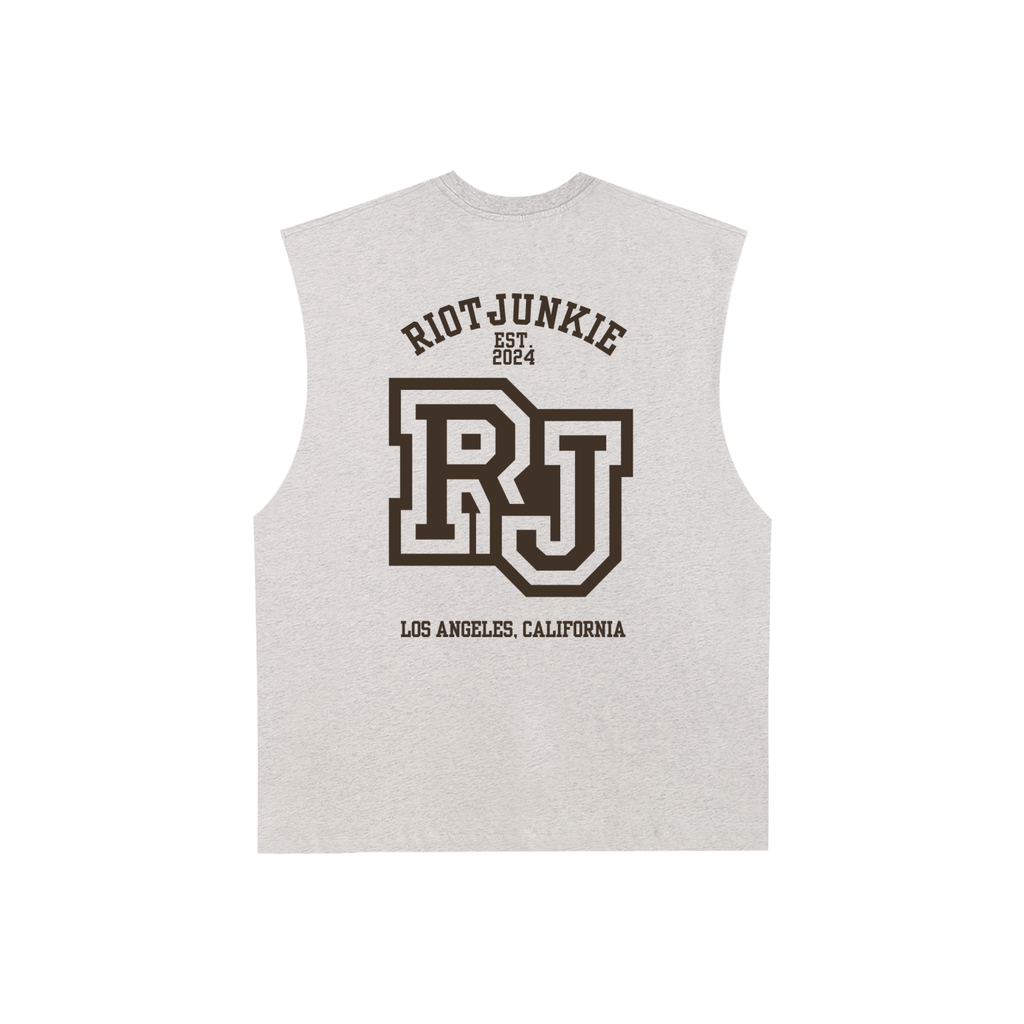 Raw Edge Cotton Tank Top