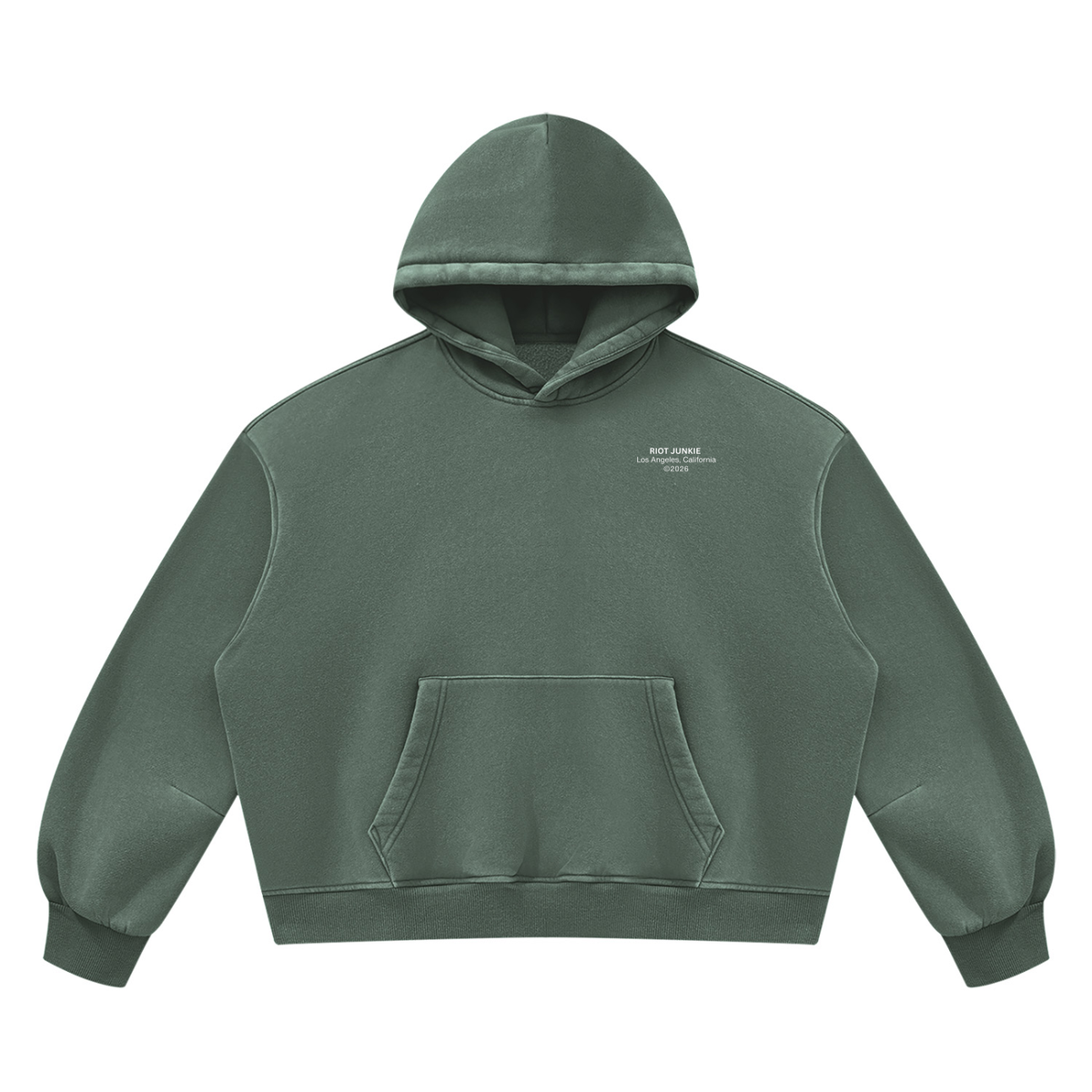 Unisex Vintage Wash Boxy Fleece Hoodie