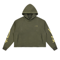Vintage Washed Frayed-Hem Hoodie