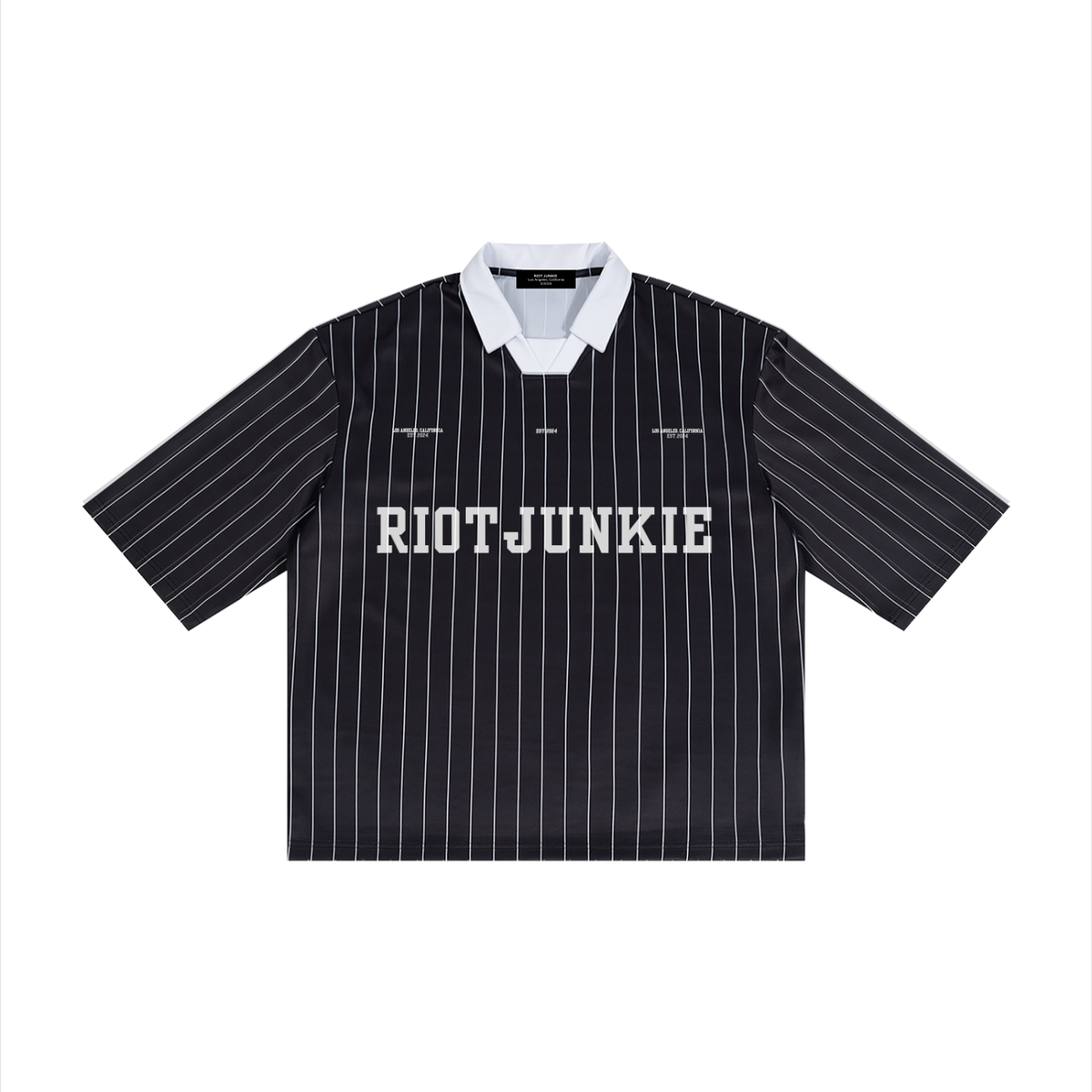 Unisex Pinstripe Collared Soccer Jersey