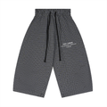 Unisex Plaid Loose Capri Shorts