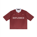 Unisex Pinstripe Collared Soccer Jersey