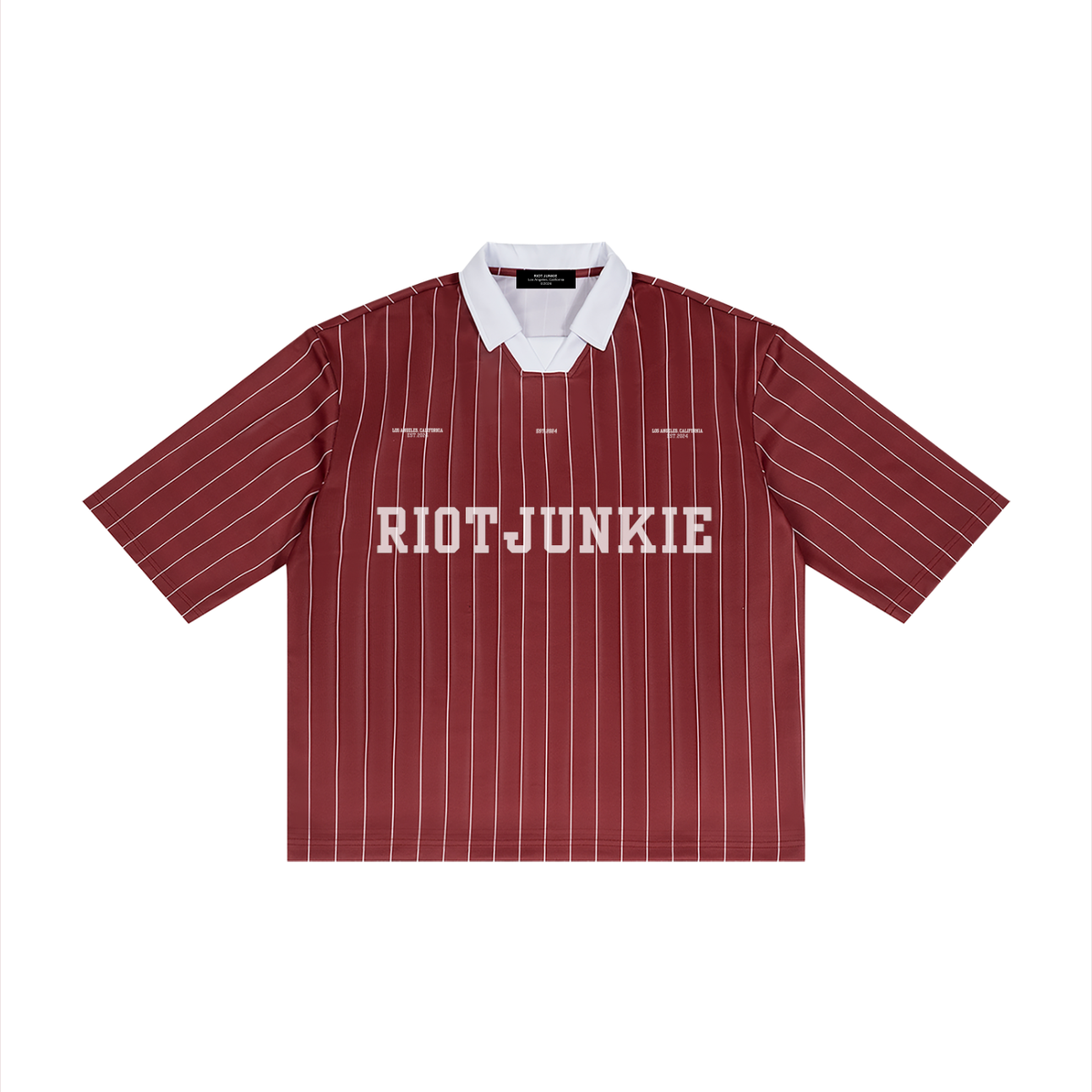 Unisex Pinstripe Collared Soccer Jersey