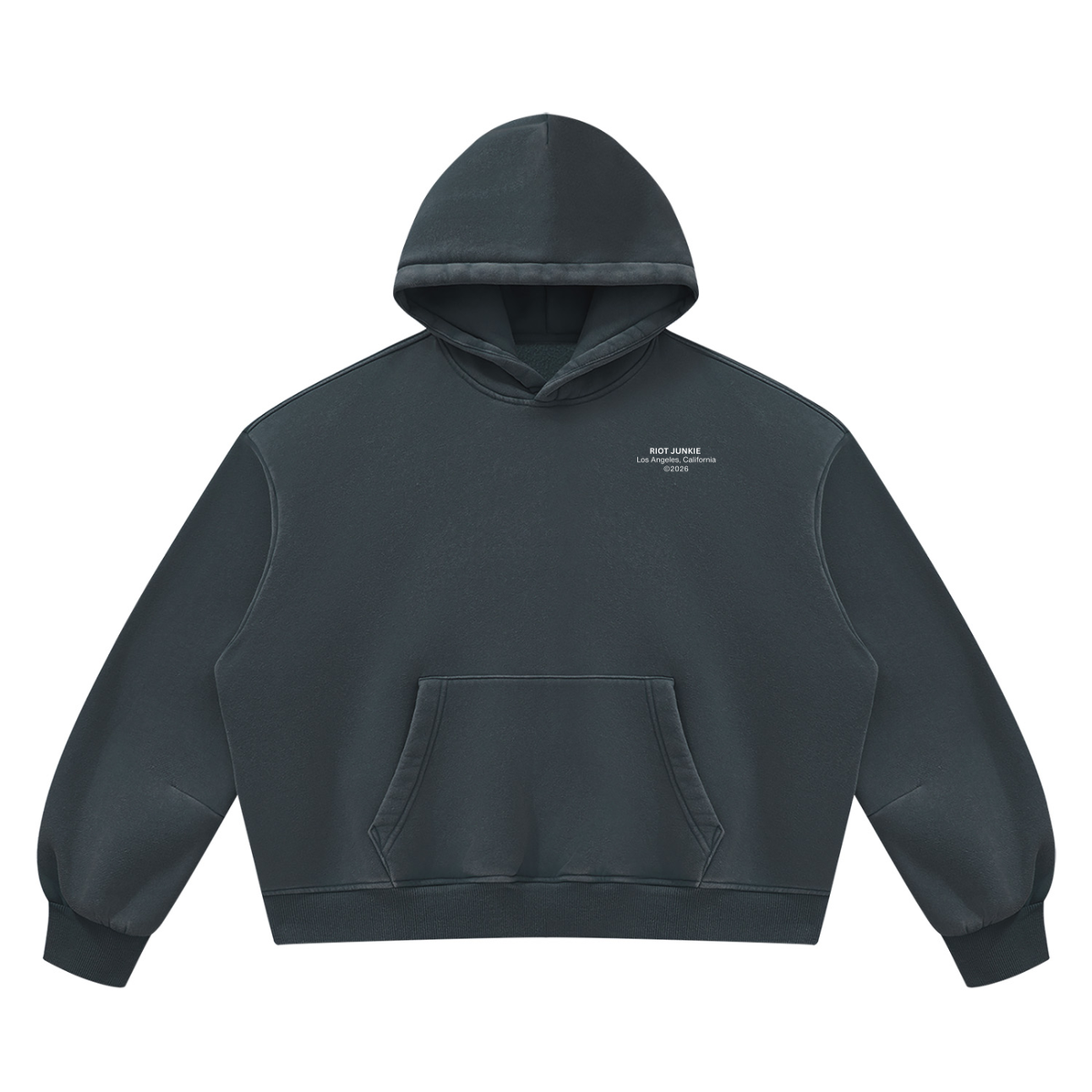 Unisex Vintage Wash Boxy Fleece Hoodie