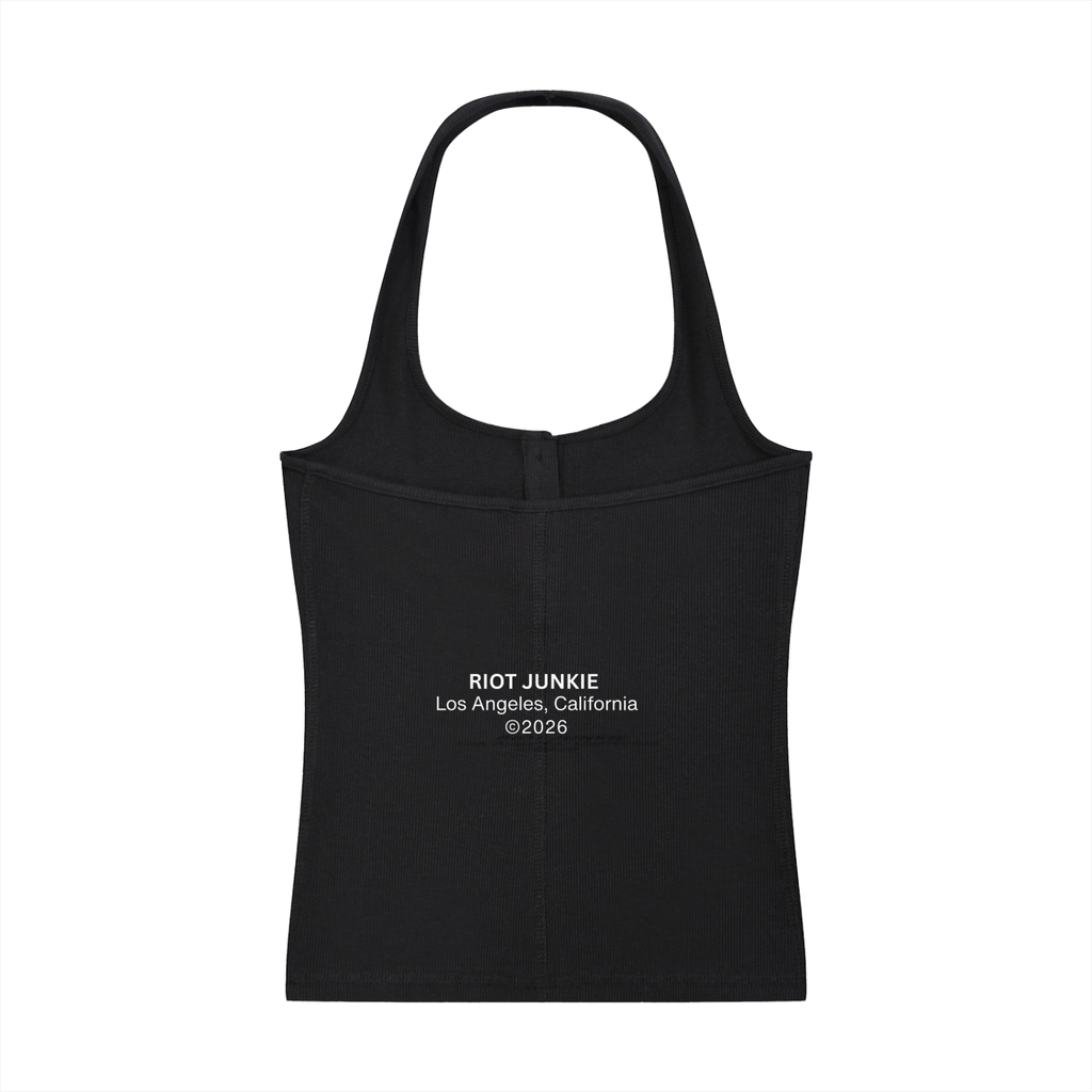 Women's Ribbed Henley Tank Top