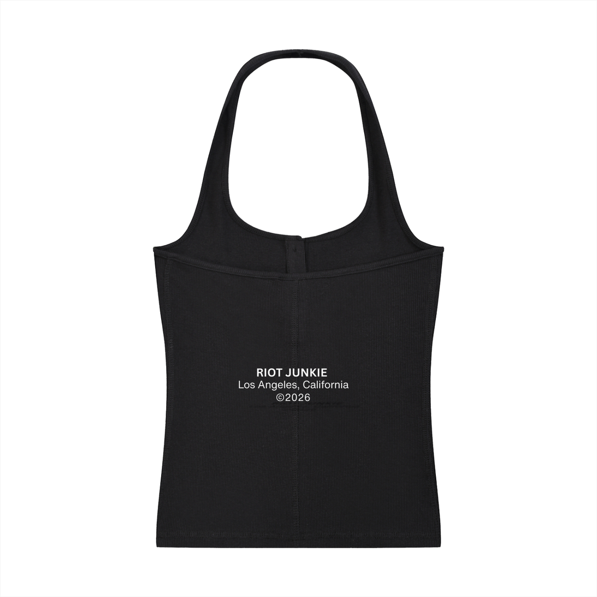 Women's Ribbed Henley Tank Top