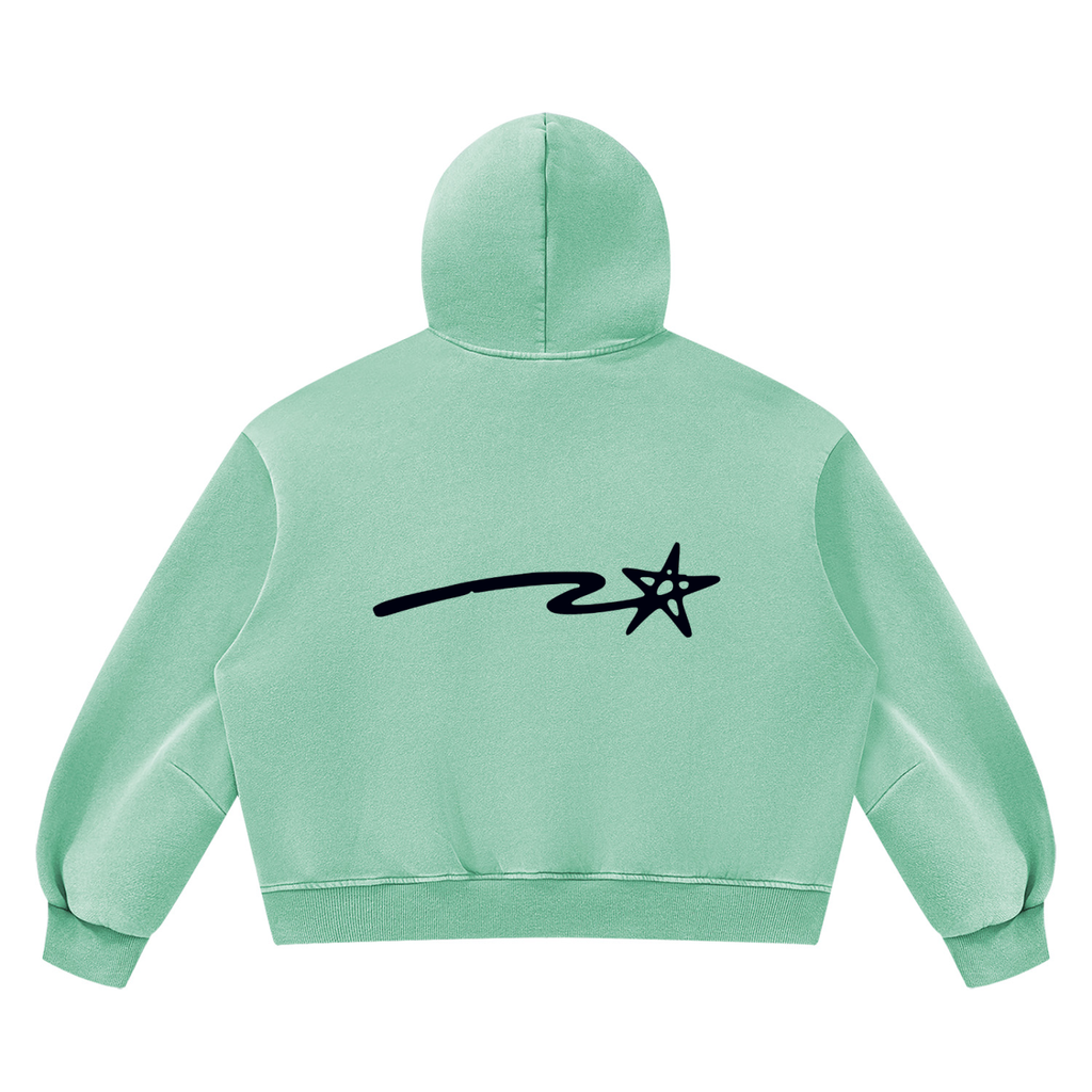 Unisex Vintage Wash Boxy Fleece Hoodie