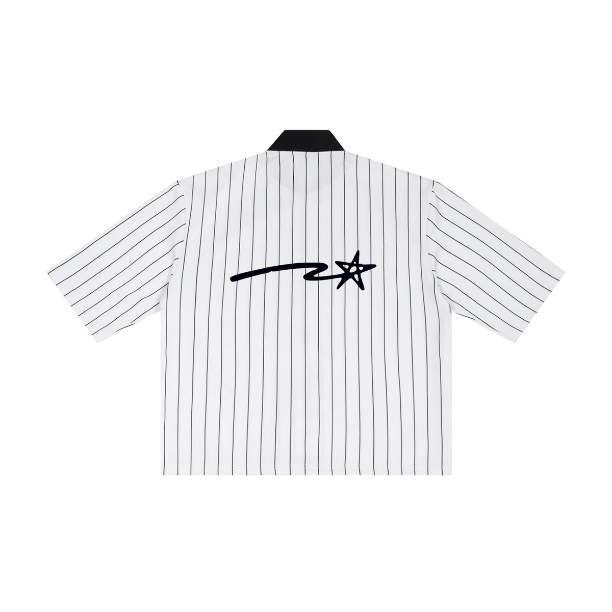 Unisex Striped Full-Zip Baseball Jersey