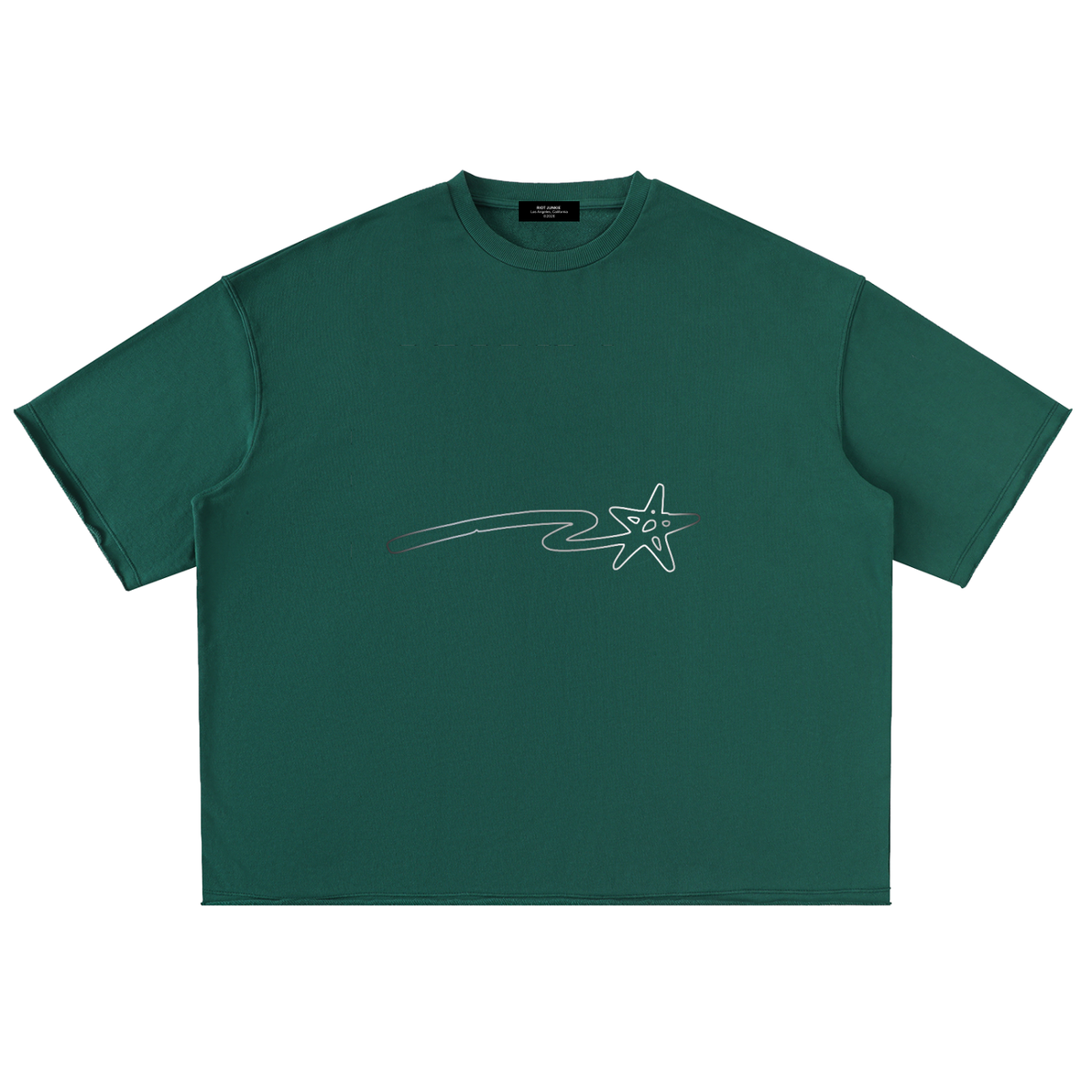 Washed Rolled Hem Half Sleeve T-Shirt