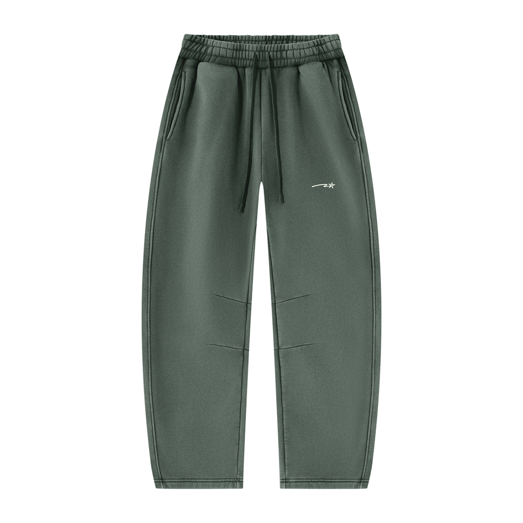 Unisex Vintage Wash Barrel Leg Fleece Sweatpants