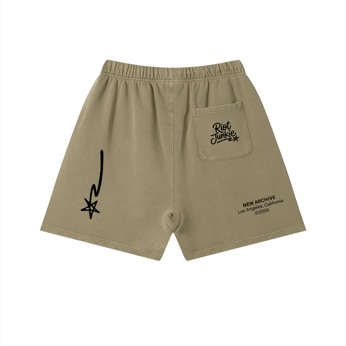 Unisex Vintage Wash Cotton Shorts