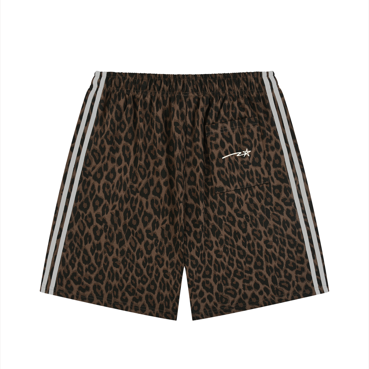 Unisex Heavyweight Leopard Drawstring Shorts