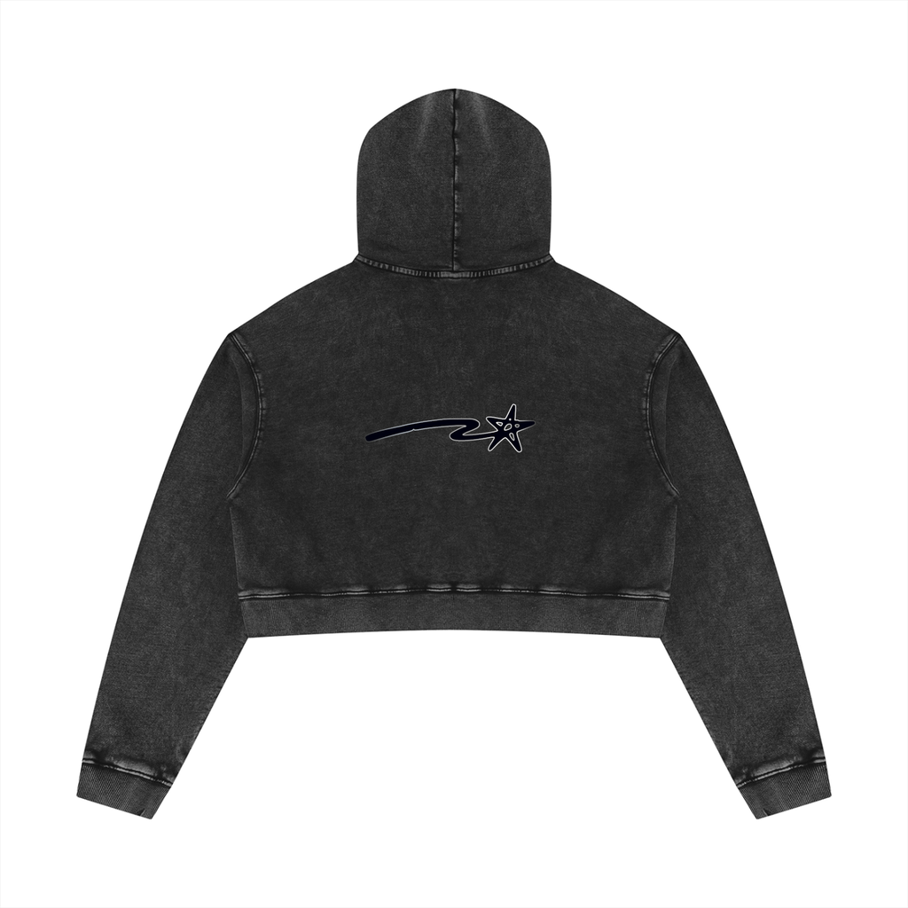 Women’s Mineral Washed Crop Hoodie
