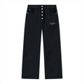 Men's Vintage Wash Wide Leg Denim Jeans