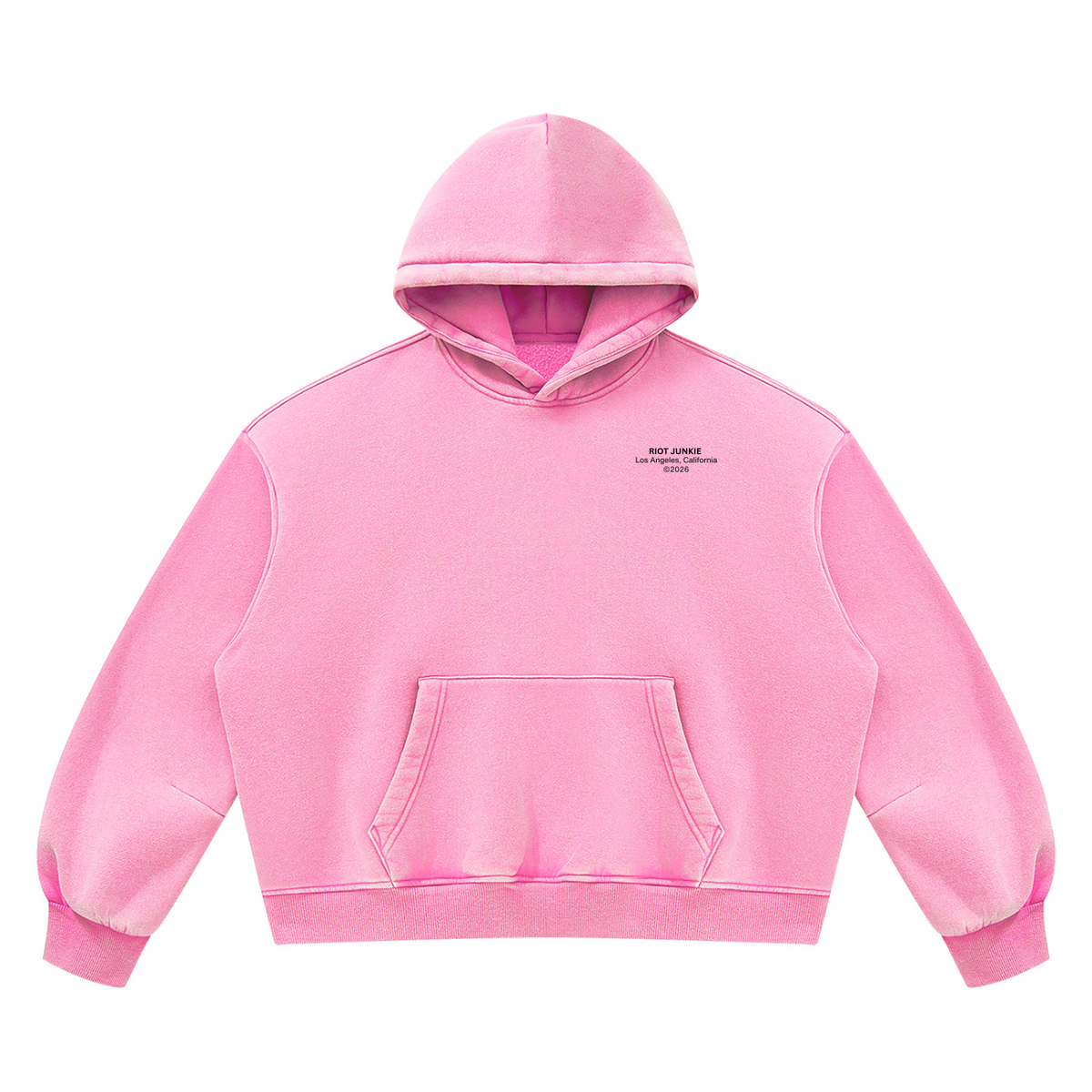 Unisex Vintage Wash Boxy Fleece Hoodie