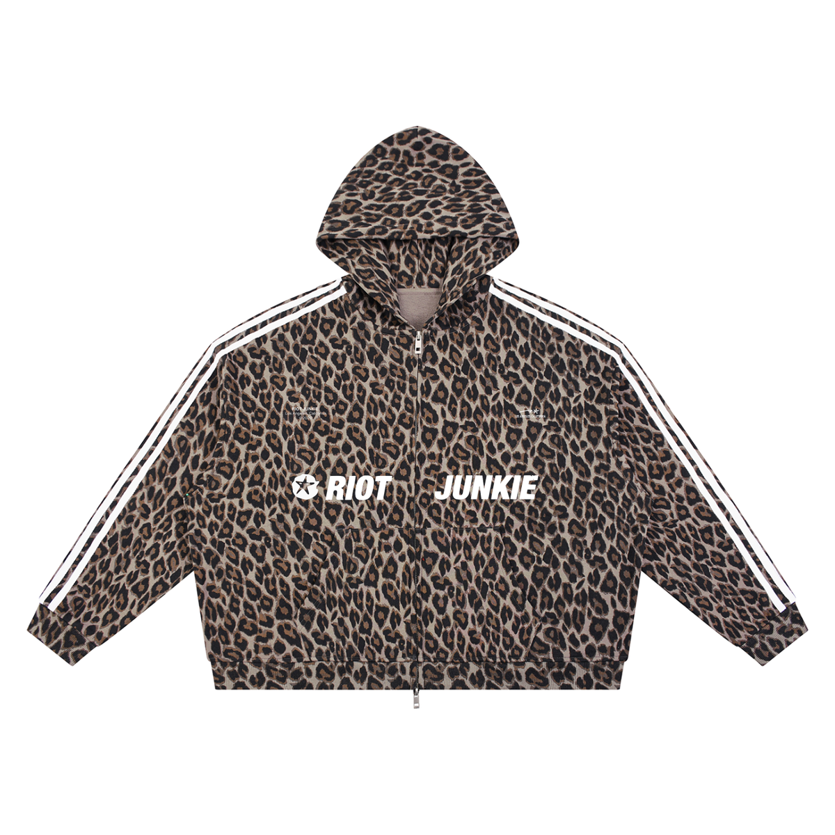 Unisex Leopard Full Zip Hoodie