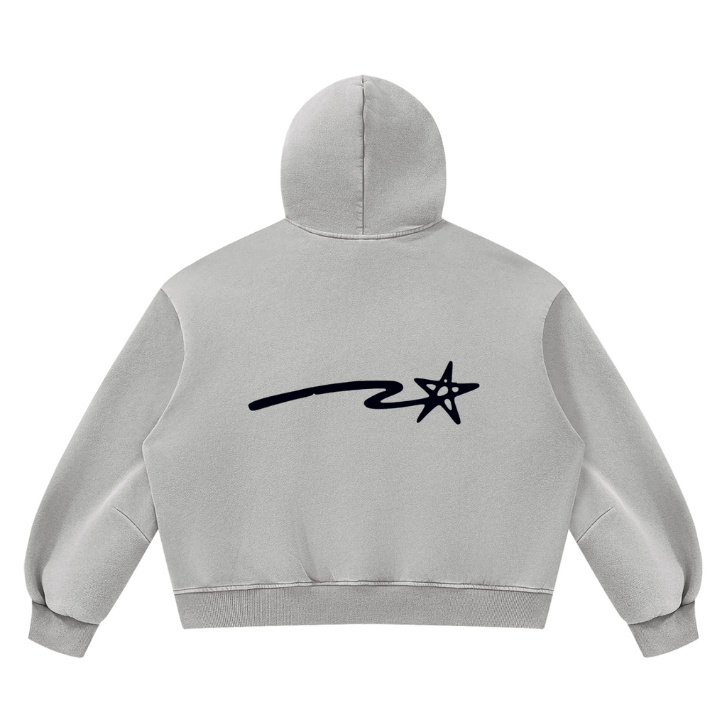Unisex Vintage Wash Boxy Fleece Hoodie