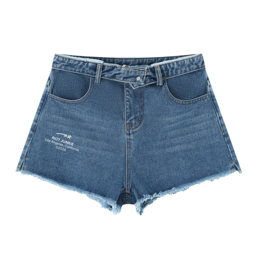 Women’s Vintage Wash High Rise Denim Shorts
