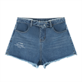 Women’s Vintage Wash High Rise Denim Shorts