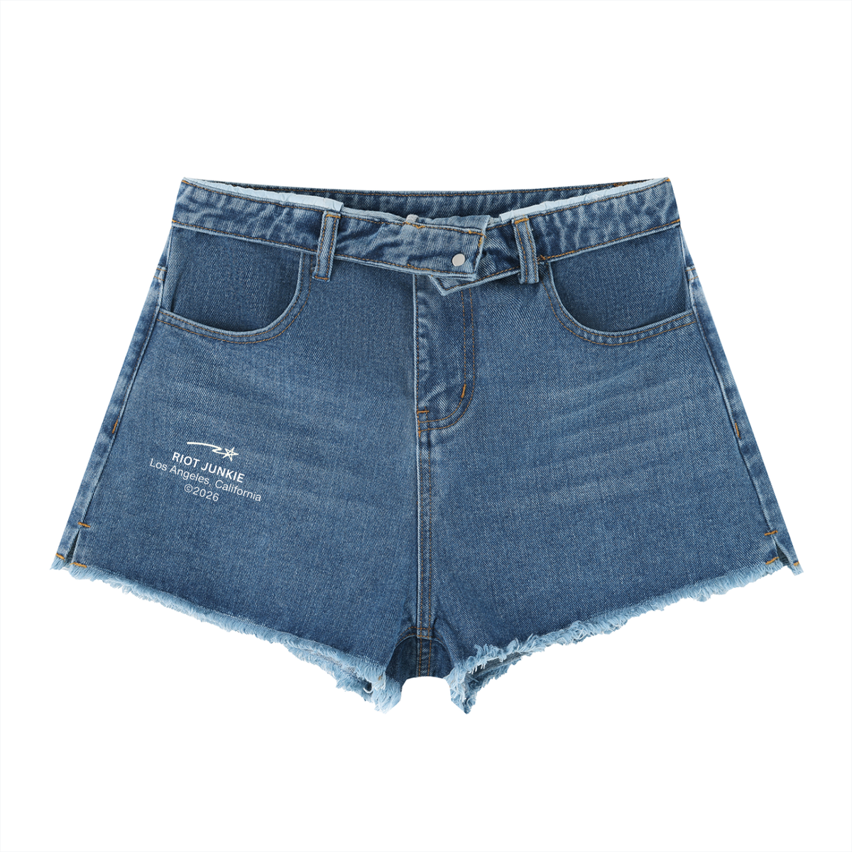 Women’s Vintage Wash High Rise Denim Shorts