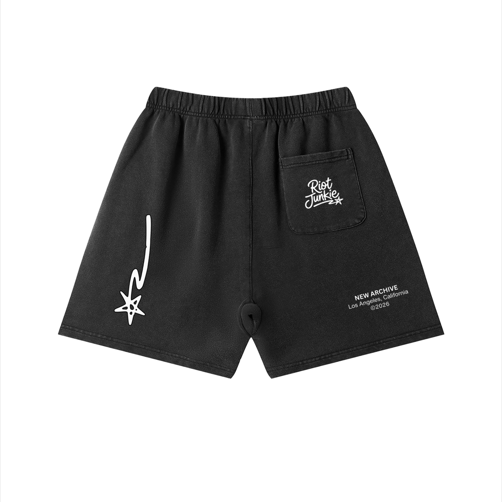 Unisex Vintage Wash Cotton Shorts