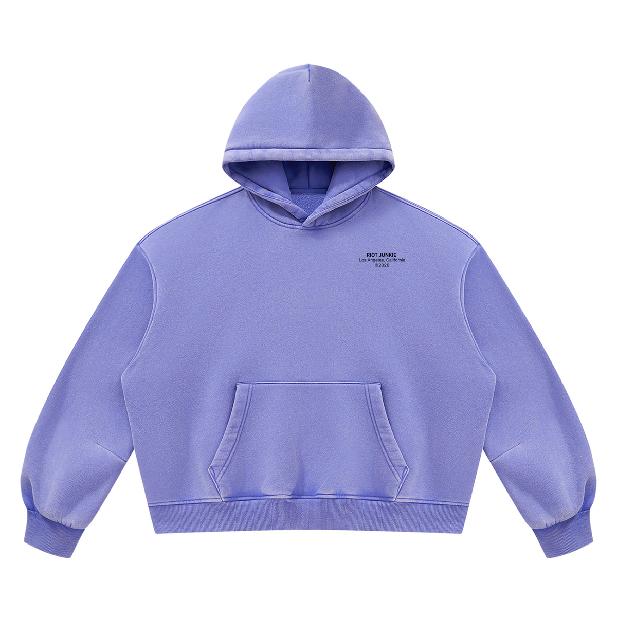 Unisex Vintage Wash Boxy Fleece Hoodie