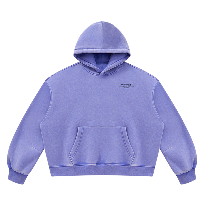 Unisex Vintage Wash Boxy Fleece Hoodie